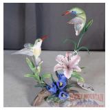 Porcelain Hummgbird & Flower Figurine.