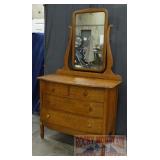 Antique 1/4 Sawn Oak 2 Over 2 Dresser.