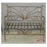 Fancy Scrolled Iron Bench.