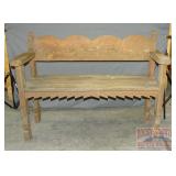 Neat Rust Style Wood Bench.