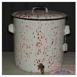 Neat Graniteware Drink Dispenser. 13' high.