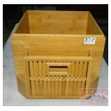 Neat Bamboo Lazy-Susan Magazine/Storage Box.