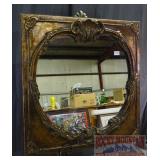 Vintage Style Wall Mirror W/ Fancy Frame.