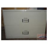 Metal 2 Drawer Lateral Filing Cabinet.