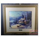 "Sunday Evening Sleigh Ride" Thomas Kinkade Print.