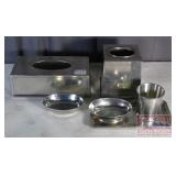 6 PC Pewter Bathroom Accessory Set.