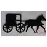 Laser Cut Steel Horse & Buggy.