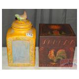 Rooster Canister & Decorative Box