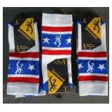 3 New Browning Men's Socks, Size L.