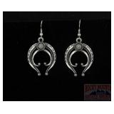 New German Silver Native Am. Style  Naja Earrings.