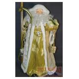 Large 29' Tree Topper Style Santa in Gold.