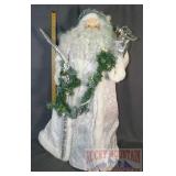 Large 36" Tree Topper Style Santa W/ Garland.