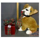 Animated Puppy W/ Christmas Present.