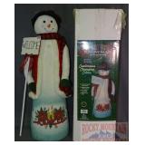 36" Fiber Optic Snowman "Welcome" Figure.