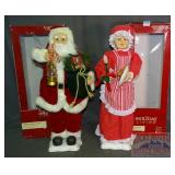 Animated Santa & Mrs. Claus, 28" high.