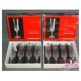 2 Boxes of 4, Cristal D'arques Stems.