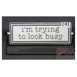 Double Sided Enamel Desk Flipper Sign. 10'