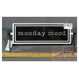 Double Sided Enamel Desk Flipper Sign. 10'