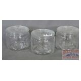 3 Vintage Pressed Glass Tobacco Jars.