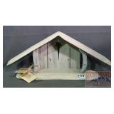 Neat Reclaimed Wood Nativity Barn.