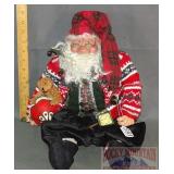 Lyn Donovan Seated Santa Doll, 12" high.