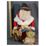 Western Style Door Stop Santa, 21" high.