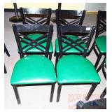 4 Black Dining Chairs.