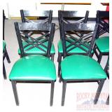 4 Black Dining Chairs.