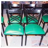 4 Black Dining Chairs.