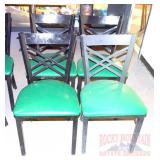 4 Black Dining Chairs.