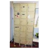 Neat 18 Section Metal Locker.