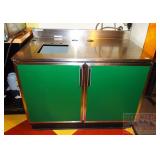 Sink on Left 2 Door Cabinet Base w/ SS Top. Sink on Left 2 Door Cabinet Base w/ SS Top.