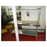 Stainless Steel Prep Table w/ Metro Style Top Rack Stainless Steel Prep Table w/ Metro Style Top Rack