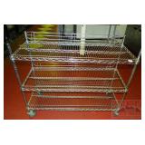 Rolling Stainless Steel Metro Shelf. Rolling Stainless Steel Metro Shelf.
