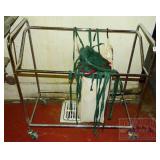 Stainless Steel Rolling Laundry Cart w/ Aprons.