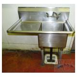 Stainless Steel NSF Utility Sink with Faucet.