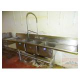Stainless Steel 3 Hole Sink with Faucet. Stainless Steel 3 Hole Sink with Faucet.