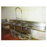 Stainless Steel 3 Hole Sink with Faucet.