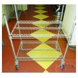 Rolling 2 Tiered Metro Shelf/Cart.