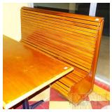 Slat Style Wooden Booth Bench.