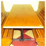 Wood Top Dining Table w/ Double Pedestal Base. Wood Top Dining Table w/ Double Pedestal Base.