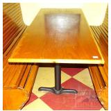 Wood Top Dining Table w/ Heavy Base. Wood Top Dining Table w/ Heavy Base.