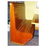 Slat Style Wooden Booth Bench.