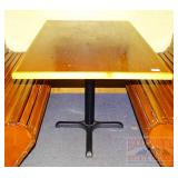 Wood Top Dining Table with Heavy Base.