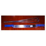 Pizza Cutting Knife & Whisk. Pizza Cutting Knife & Whisk.