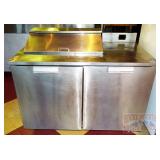 Delfield 2 Door SS Refrigerated Prep Table. 48' W Delfield 2 Door SS Refrigerated Prep Table. 48' W