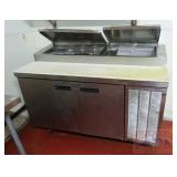 2 Door Stainless Steel Refrigerated Prep Table.