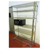 Rolling Stainless Steel Metro Shelf.  77"X48"X18"