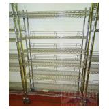 Stainless Steel Rolling Metro Shelf.  77"X48"X18"