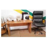 Black Executive Chair & Desk.